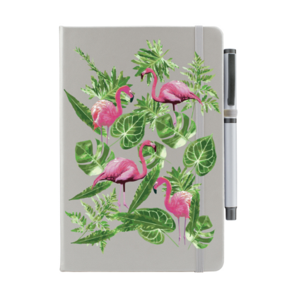 Leaves & Flamingos Personalised Notebook with Pen - Image 10