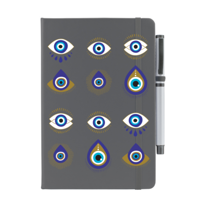 Evil Eye Personalised Notebook with Pen - Image 3