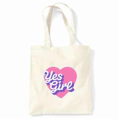 Yes Girl Personalised Natural Cotton Tote Bag