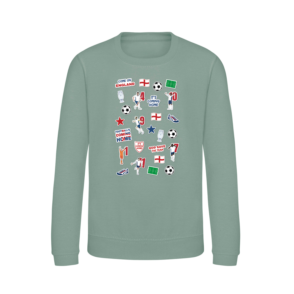 England Collage Kids Sweatshirt - Image 19