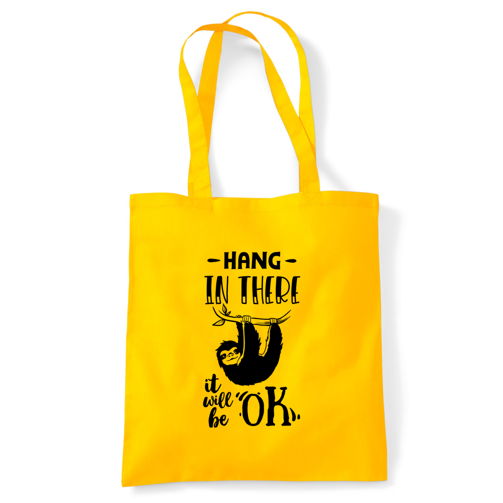 Hang In There Sloth Tote Bag - Image 11