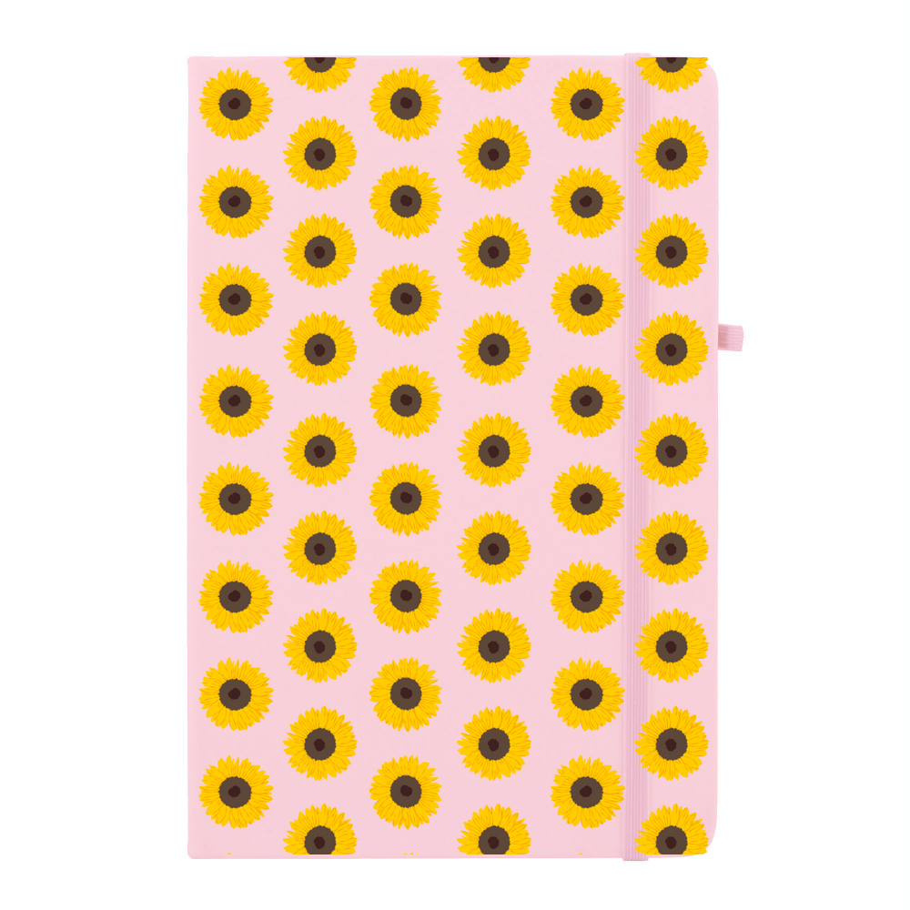 Sunflower Pattern Personalised Notebook - Image 3