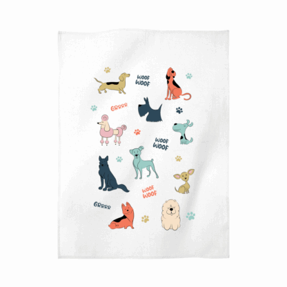 Dogs Personalised Tea Towel