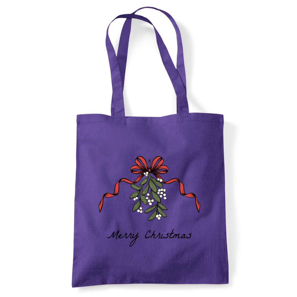 Merry Christmas Mistletoe Tote Bag - Image 19