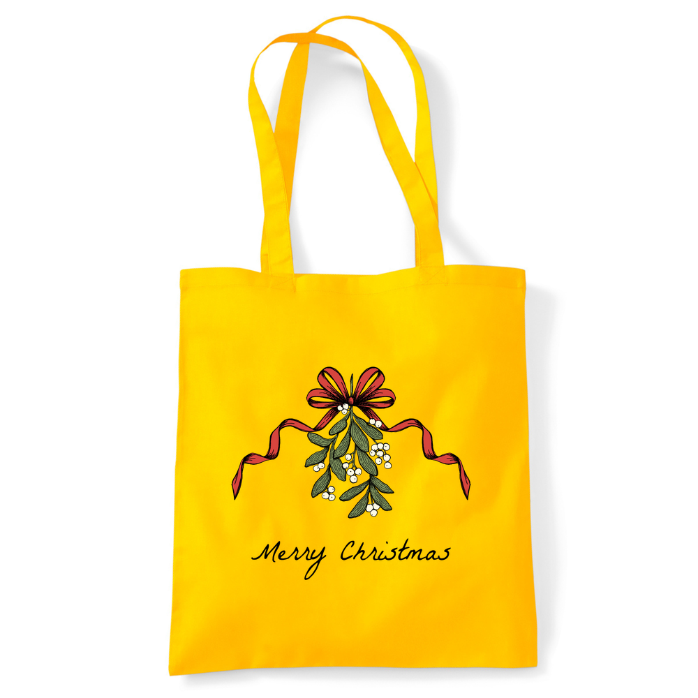 Merry Christmas Mistletoe Tote Bag - Image 33