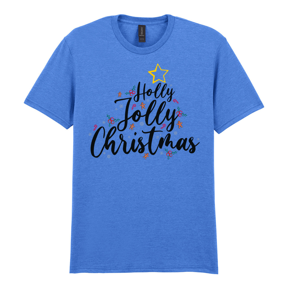 Holly Jolly Christmas Cotton T-Shirt - Image 15