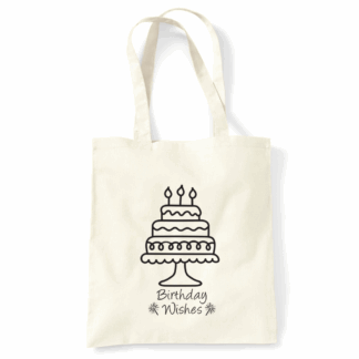 Birthday Wishes Personalised Natural Cotton Tote Bag