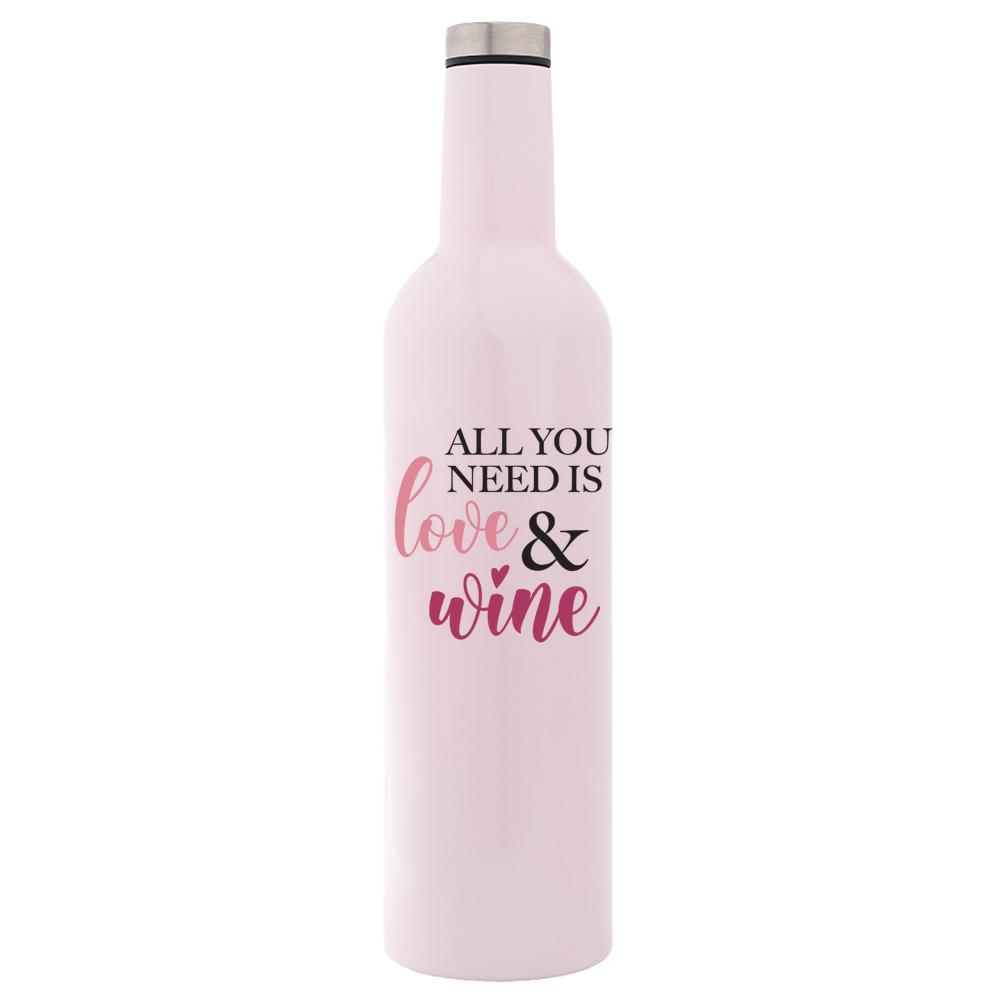 All You Need Is Love & Wine Bottle Flask - Image 2