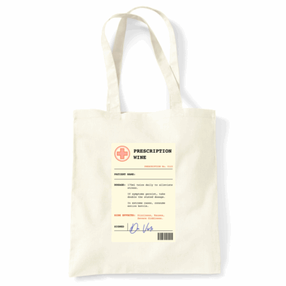 Wine Prescription Personalised Tote Bag - Image 3