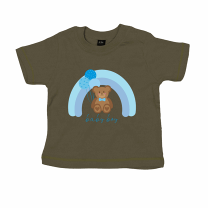 Baby Boy Personalised Teddy Bear Baby/Toddler T-Shirt - Image 11
