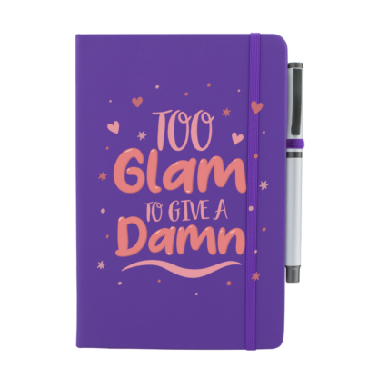 Too Glam To Give A Damn Personalised Notebook with Pen - Image 5