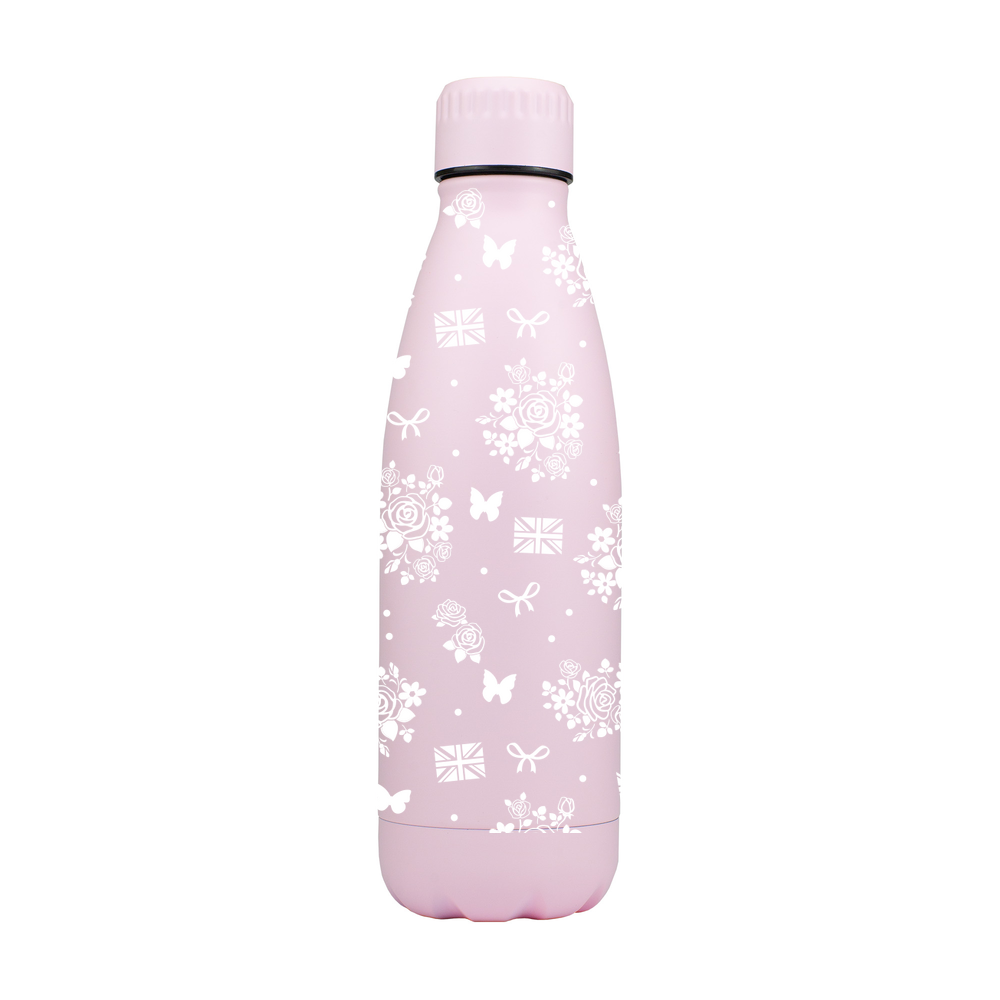 Floral British Personalised Metal Bottle - Image 2