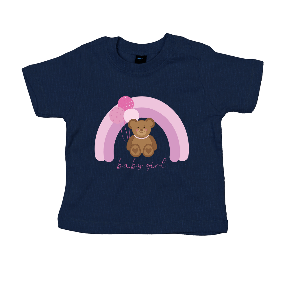 Baby Girl Personalised Teddy Bear Baby/Toddler T-Shirt - Image 10