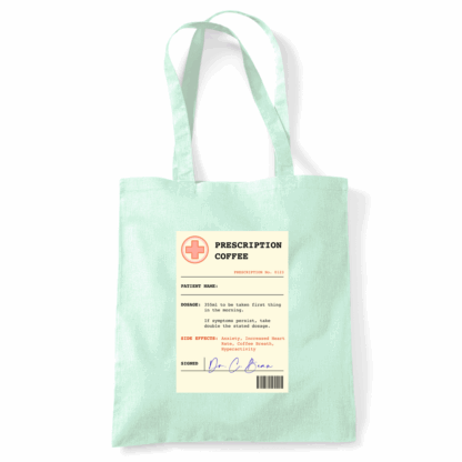 Coffee Prescription Personalised Tote Bag - Image 44
