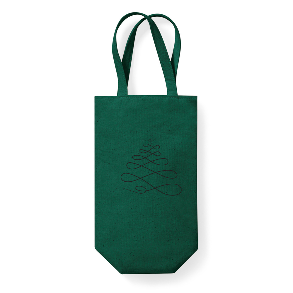 Christmas Tree Personalised Fairtrade Wine Bottle Bag - Image 4