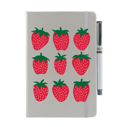 Strawberries Personalised Notebook with Pen - Image 6