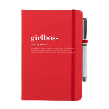 Girlboss Personalised Notebook with Pen - Image 4