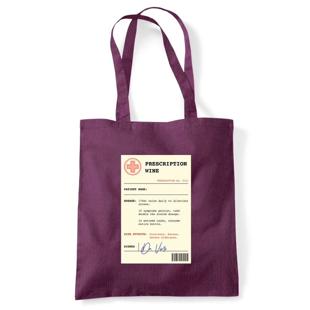 Wine Prescription Personalised Tote Bag - Image 29