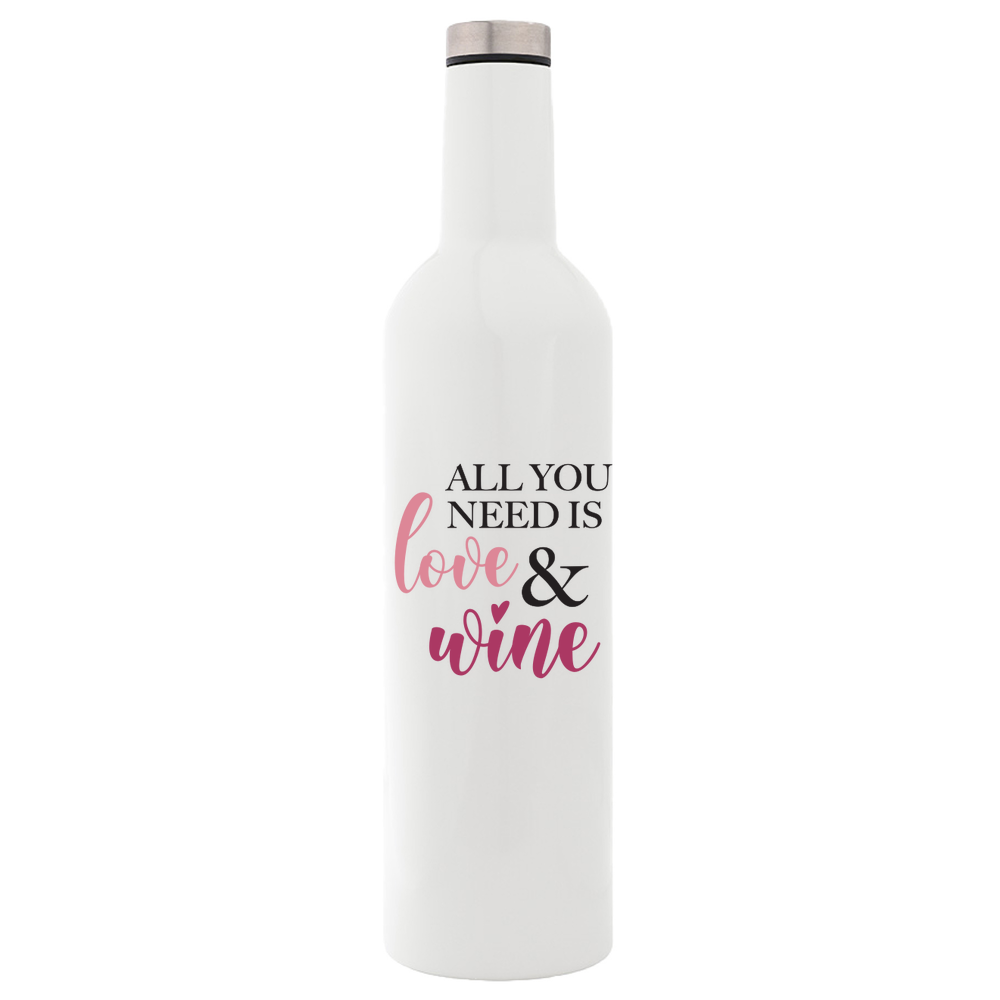 All You Need Is Love & Wine Bottle Flask - Image 3