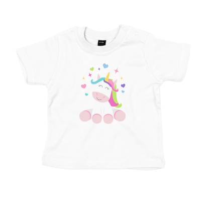 Cute Unicorn Personalised Baby/Toddler T-Shirt - Image 2