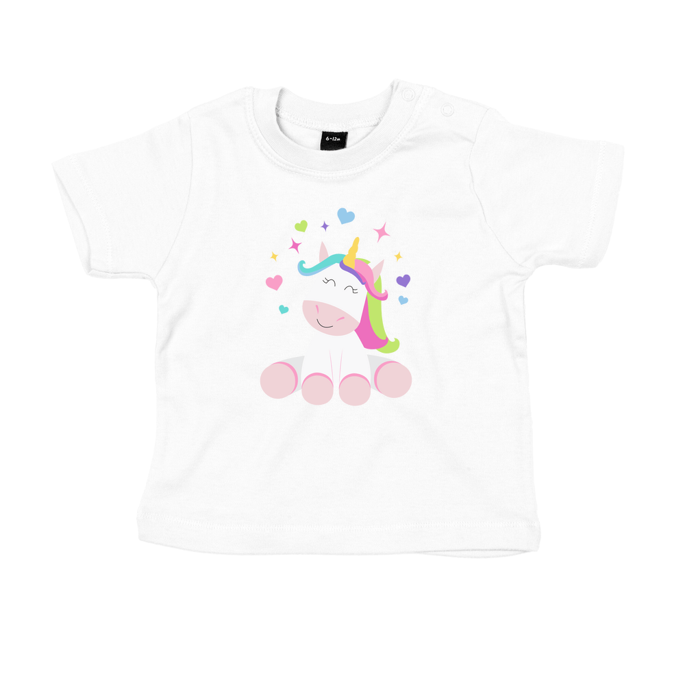 Cute Unicorn Personalised Baby/Toddler T-Shirt - Image 2