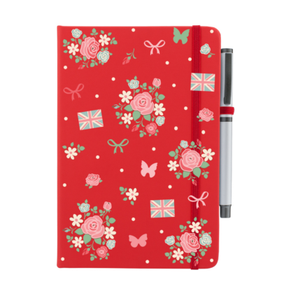 Floral British Personalised Notebook with Pen - Image 4