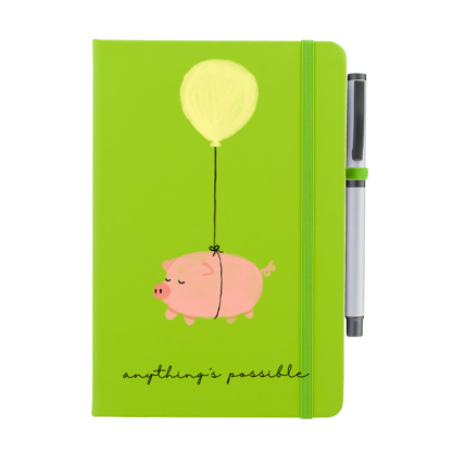 Anything's Possible Pig Personalised Notebook with Pen - Image 9