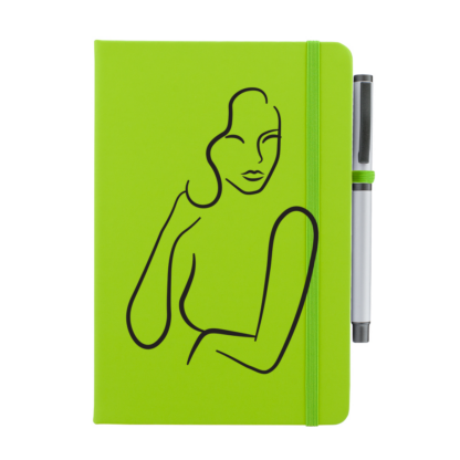 Lady Outlined Personalised Notebook with Pen - Image 8