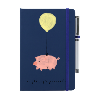 Anything's Possible Pig Personalised Notebook with Pen - Image 6