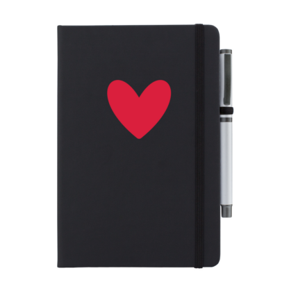 Heart Personalised Notebook with Pen - Image 12