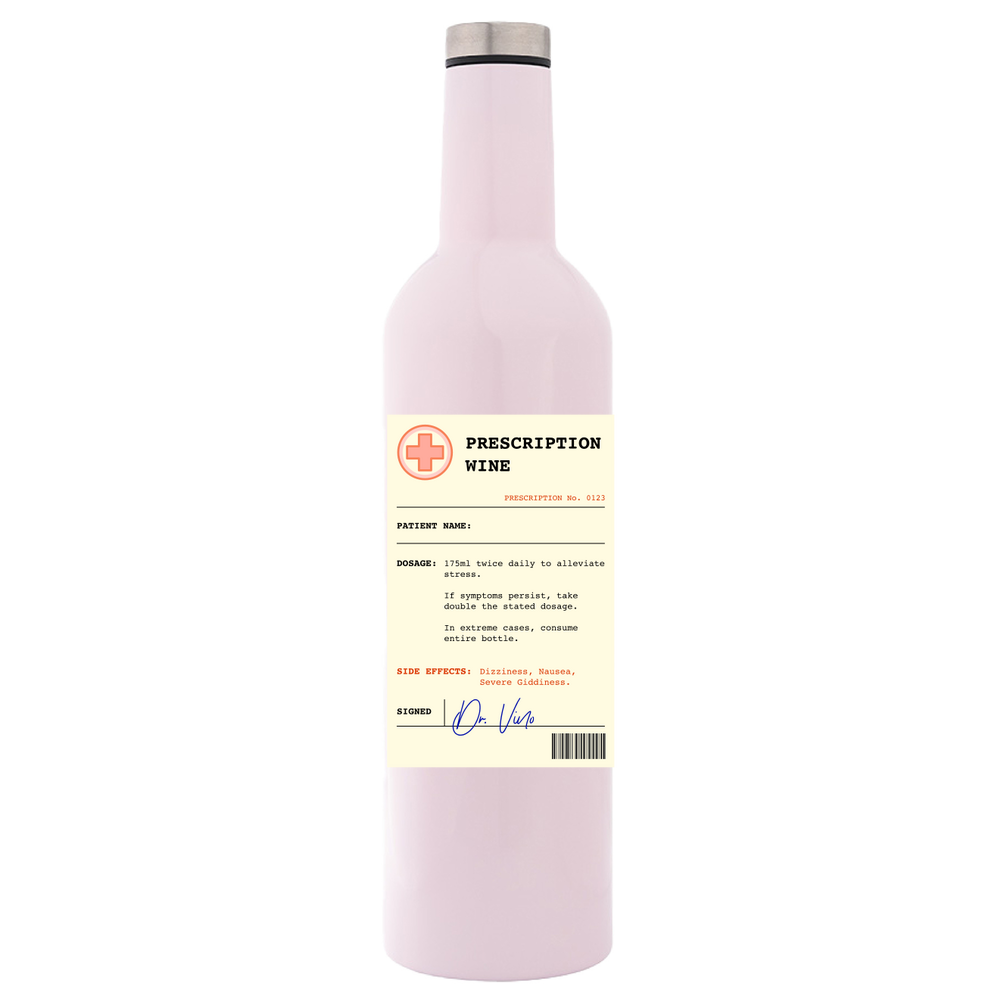 Prescription Wine Personalised Metal Bottle Flask - Image 4