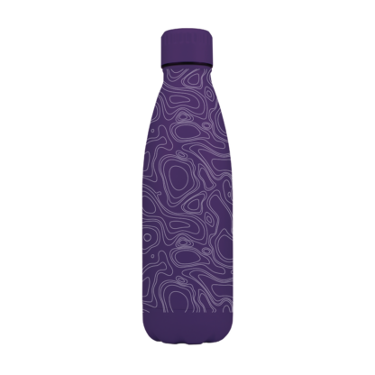 Earth Countour Lines Metal Bottle - Image 6