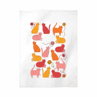 Cats Personalised Tea Towel