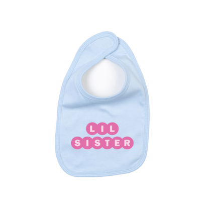 Lil Sister Personalised Baby Bib - Image 4