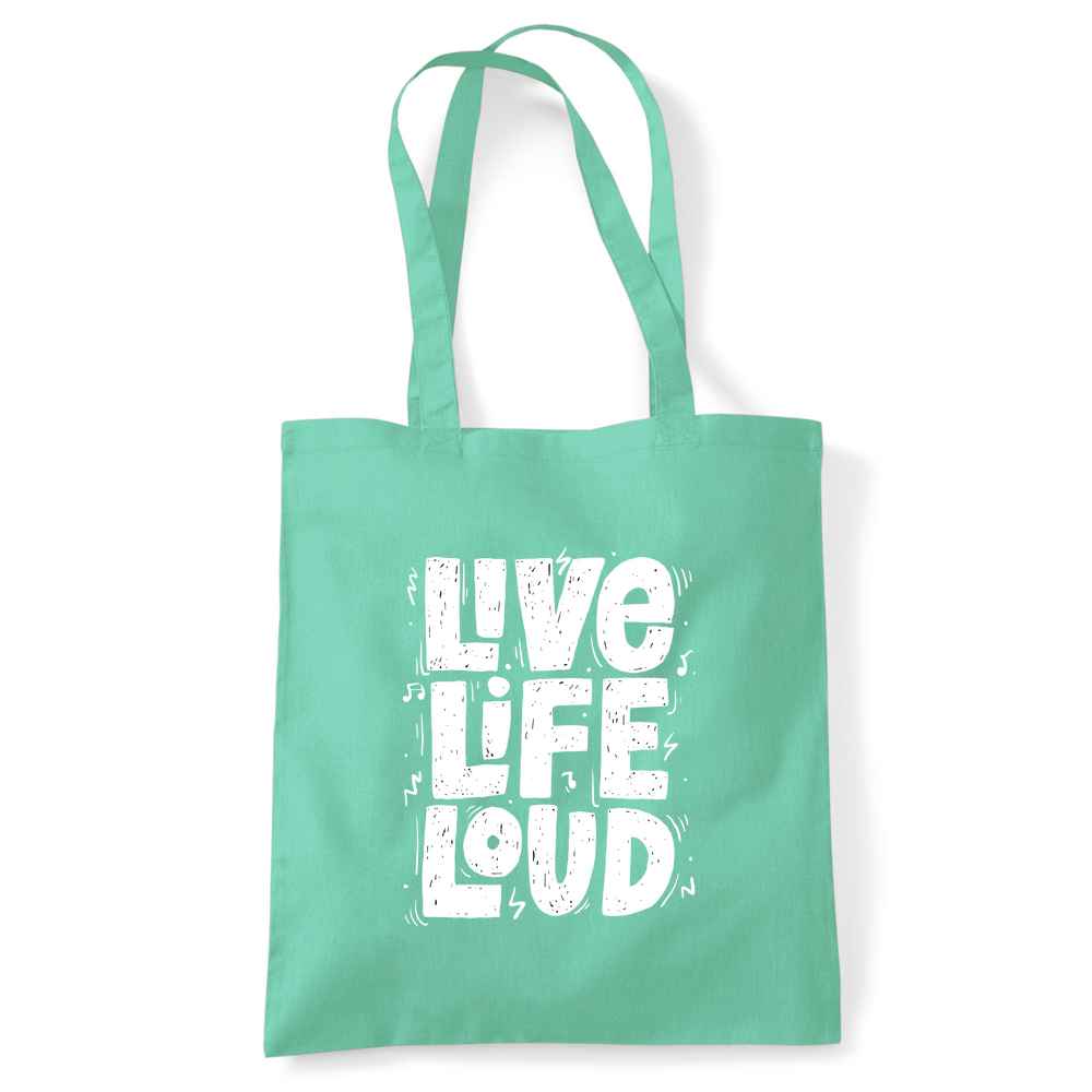 Live Life Loud Tote Bag - Image 44