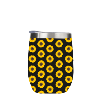 Sunflower Pattern Metal Drinks Tumbler