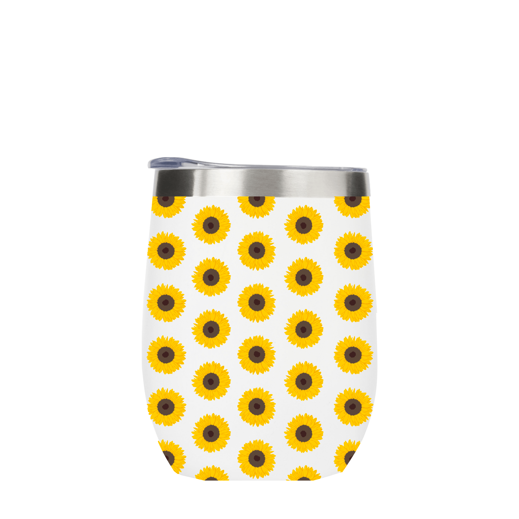 Sunflower Pattern Metal Drinks Tumbler - Image 2