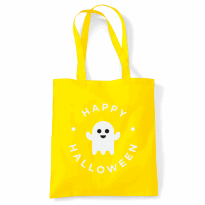 Happy Halloween Ghost Personalised Cotton Tote Bag - Image 36