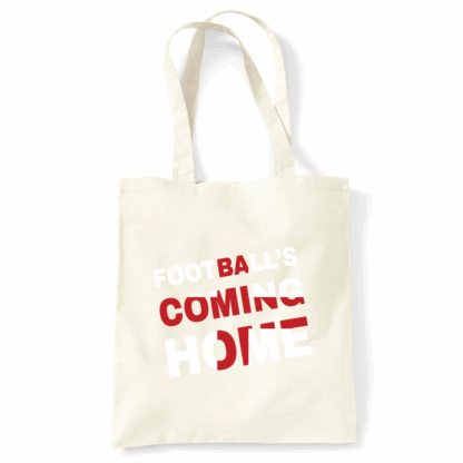 Football's Coming Home Coloured Cotton Tote Bag - Image 2