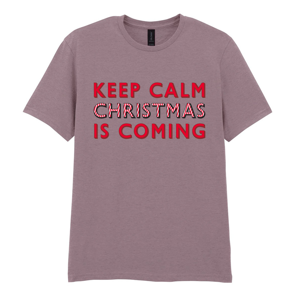 Keep Calm Christmas Is Coming Cotton T-Shirt - Image 30