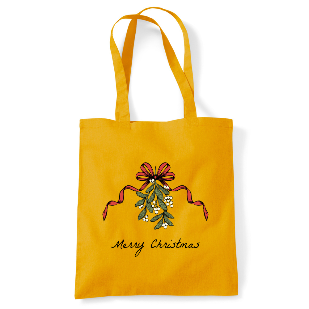Merry Christmas Mistletoe Tote Bag - Image 32