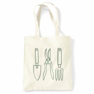 Garden Tools Natural Cotton Tote Bag