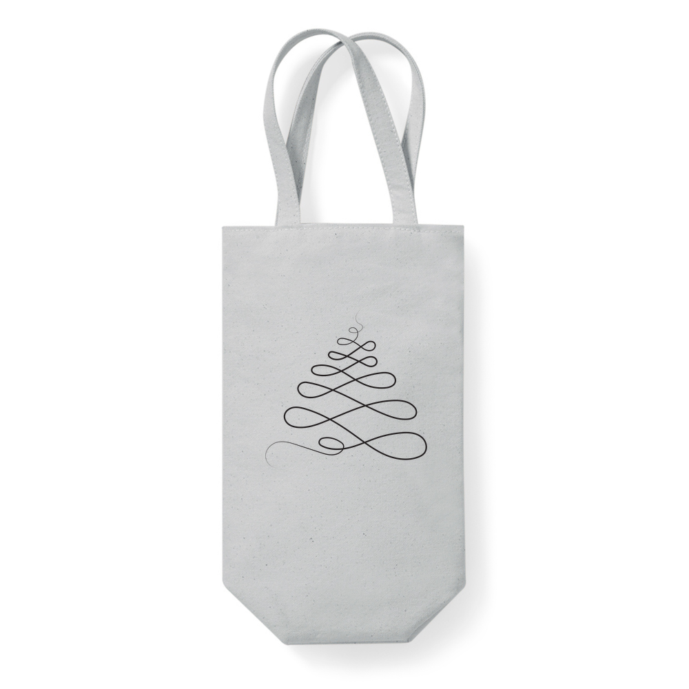 Christmas Tree Personalised Fairtrade Wine Bottle Bag - Image 3