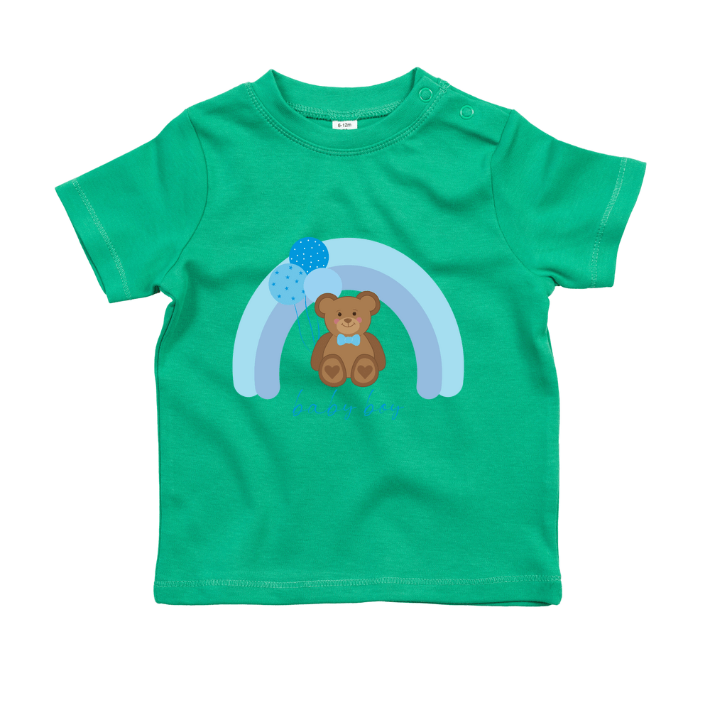Baby Boy Personalised Teddy Bear Baby/Toddler T-Shirt - Image 8