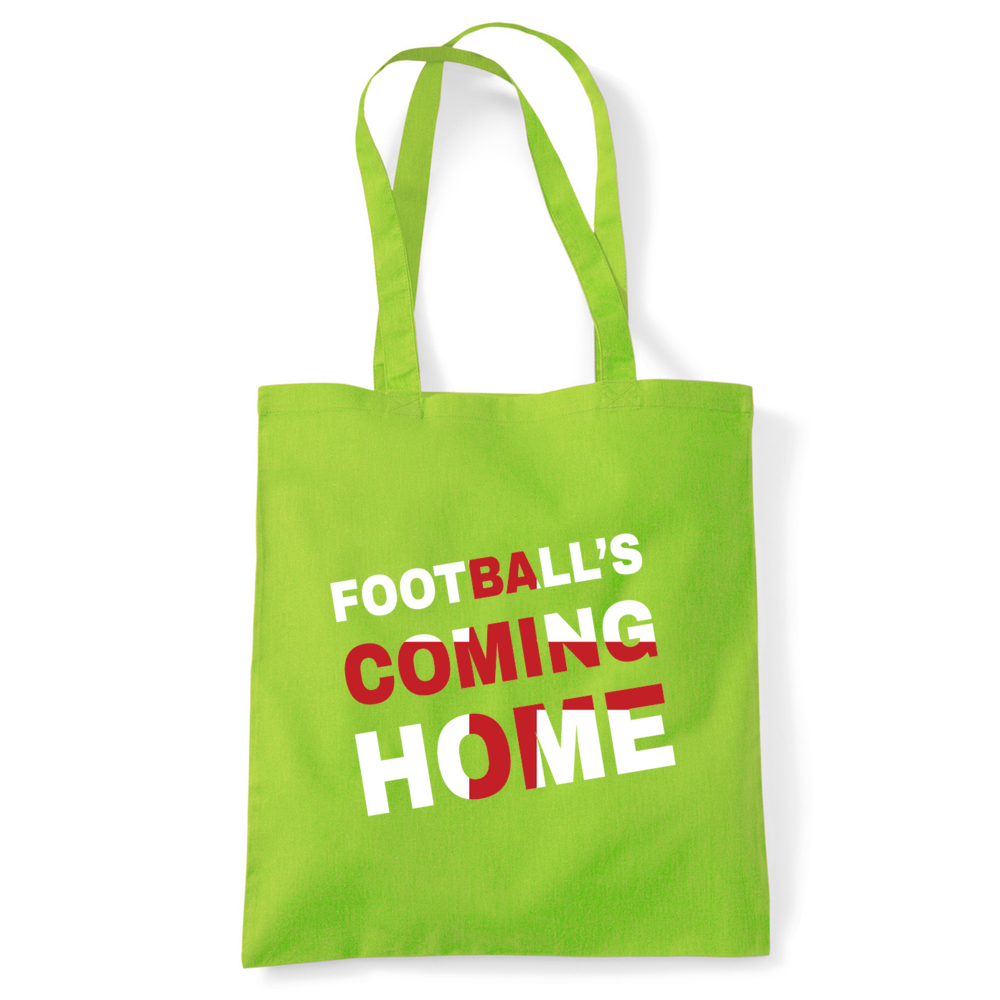 Football's Coming Home Coloured Cotton Tote Bag - Image 27