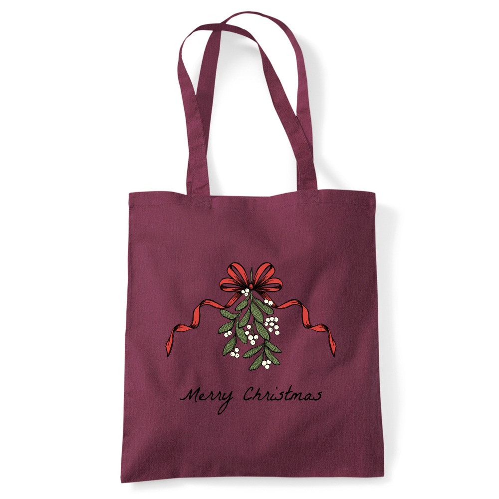 Merry Christmas Mistletoe Tote Bag - Image 27