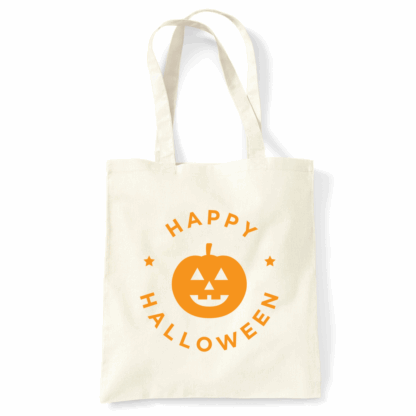 Happy Halloween Pumpkin Personalised Tote Bag - Image 4