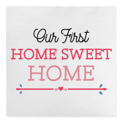Our First Home Sweet Home Canvas Cushion - Image 2