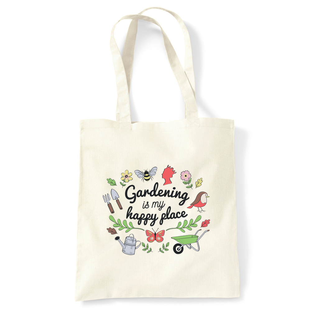Gardening is my Happy Place Tote Bag - Image 3