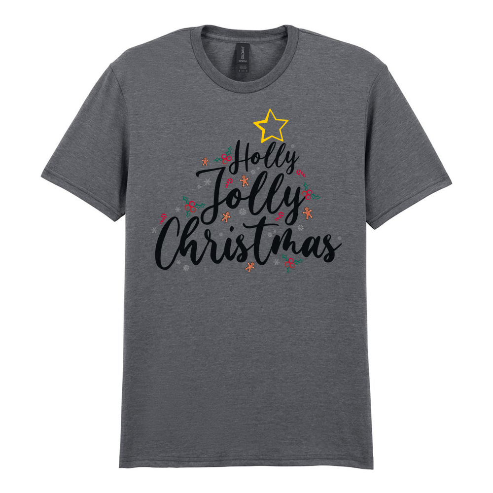 Holly Jolly Christmas Cotton T-Shirt - Image 7